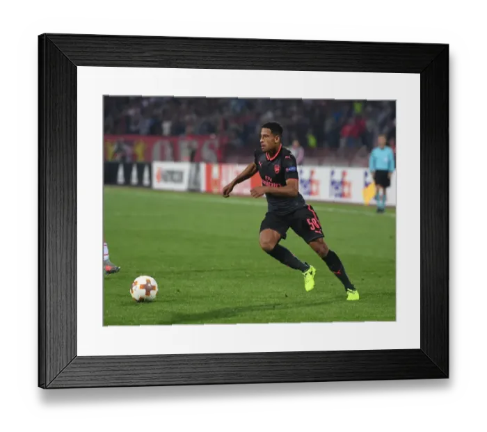 Framed Print : Marcus McGuane in Action: Arsenal vs. Red Star Belgrade, Europa League 2017-18 Framed Print : Marcus McGuane in Action: Arsenal vs. Red Star Belgrade, Europa League 2017-18