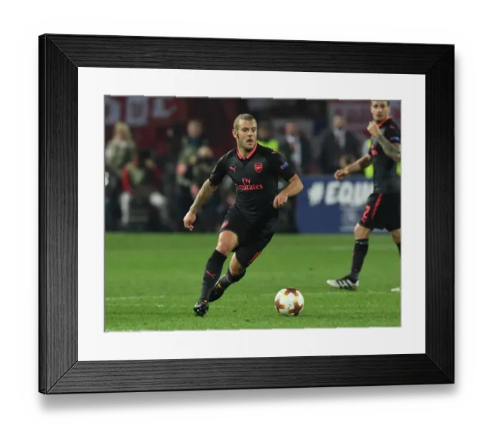 Framed Print : Jack Wilshere: In Action Against Red Star Belgrade, Europa League 2017-18
