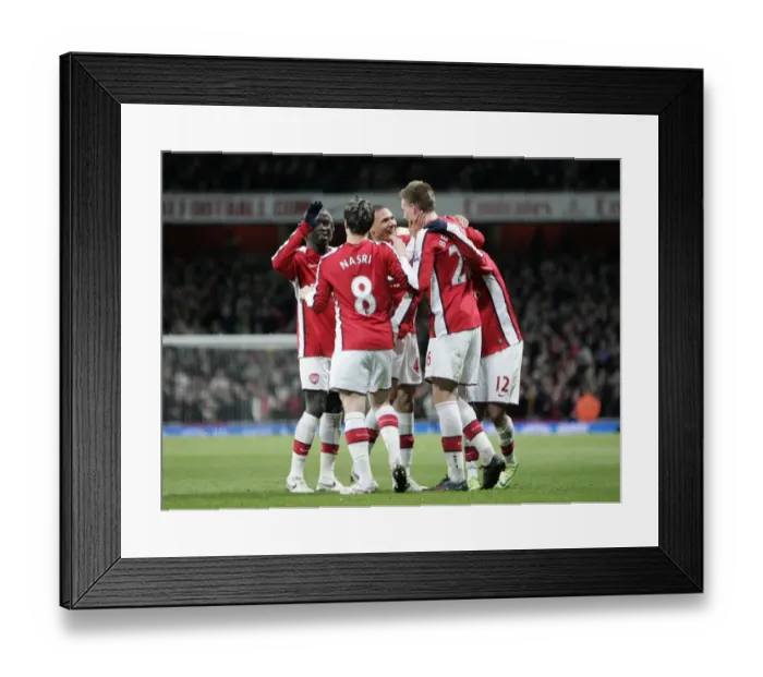 Framed Print : Nicklas Bendtner celebrates scoring Arsenals 2nd goal