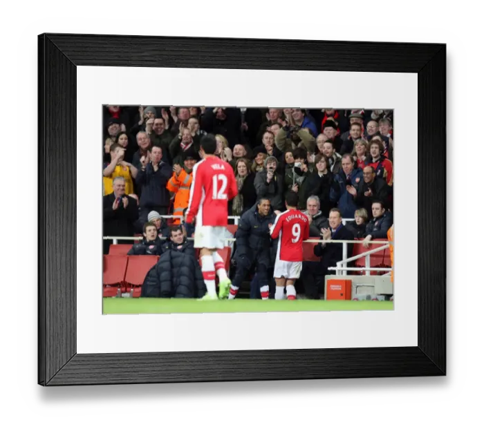 Framed Print : Eduardo celebrates scoring his 2nd goal Arsenals 3rd Framed Print : Eduardo celebrates scoring his 2nd goal Arsenals 3rd