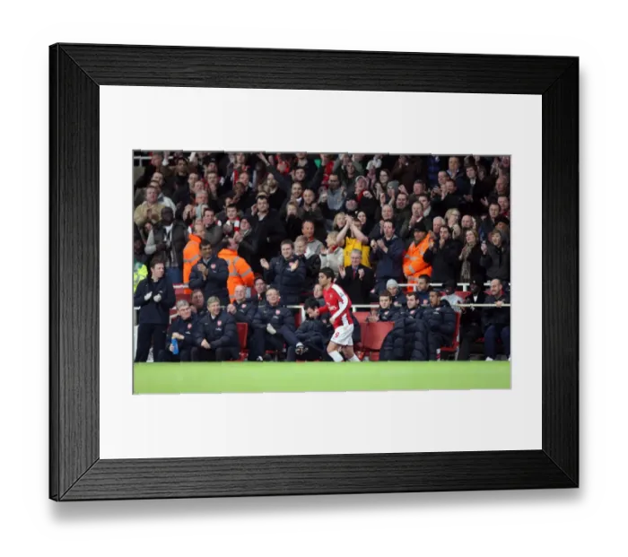 Framed Print : Eduardo celebrates scoring his 2nd goal Arsenals 3rd