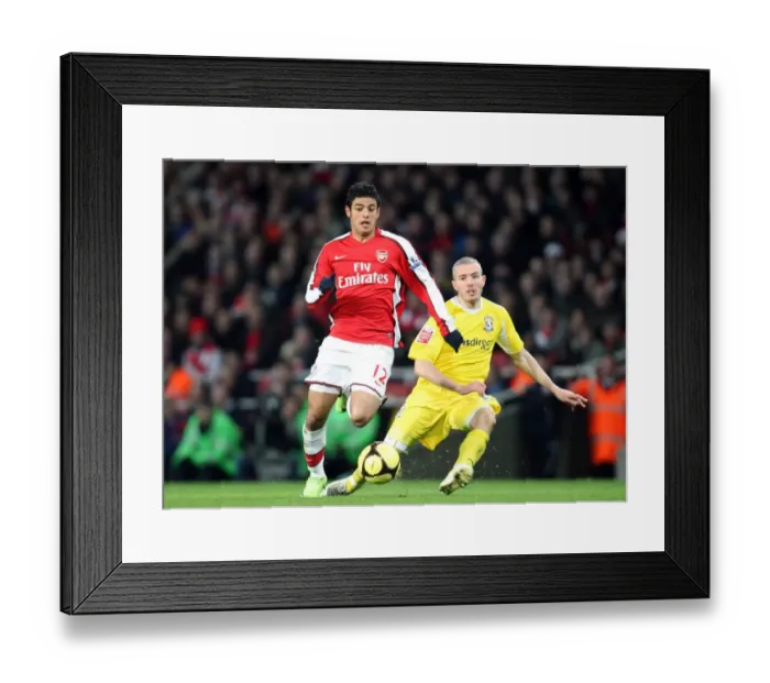 Framed Print : Arsenal's Carlos Vela Scores Twice in 4-0 FA Cup Victory over Cardiff City (Kevin McNaughton) Framed Print : Arsenal's Carlos Vela Scores Twice in 4-0 FA Cup Victory over Cardiff City (Kevin McNaughton)