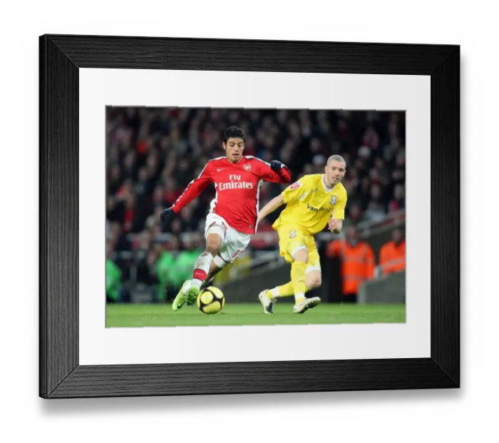 Framed Print : Carlos Vela (Arsenal) Kevin McNaughton (Cardiff) Framed Print : Carlos Vela (Arsenal) Kevin McNaughton (Cardiff)
