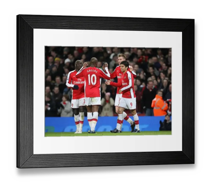 Framed Print : Bendtner and Eduardo: Arsenal's Unstoppable Duo Celebrate 4-0 FA Cup Victory Over Cardiff City Framed Print : Bendtner and Eduardo: Arsenal's Unstoppable Duo Celebrate 4-0 FA Cup Victory Over Cardiff City