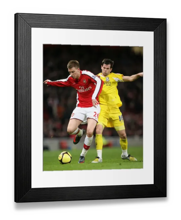 Framed Print : Bendtner's Double: Arsenal Crushes Cardiff 4-0 in FA Cup