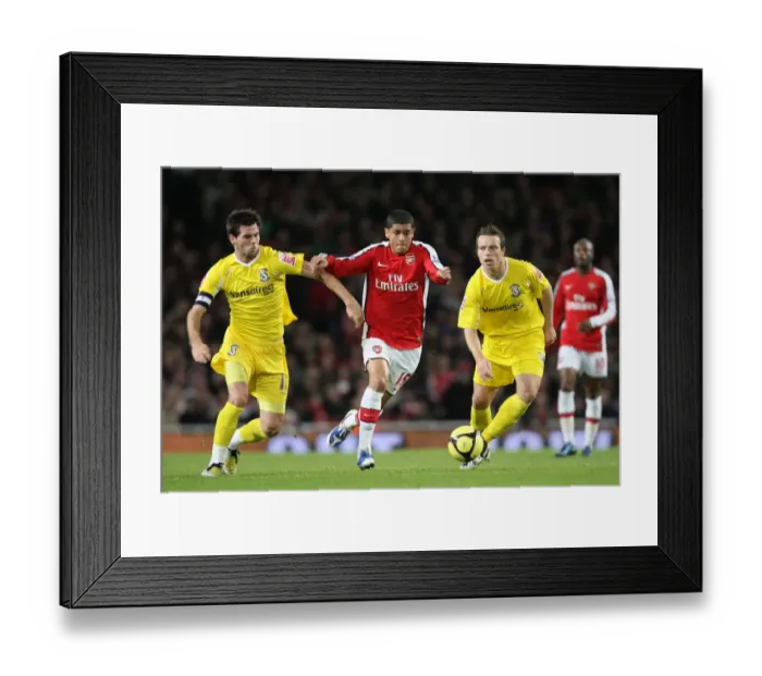 Framed Print : Denilson (Arsenal) Joe Ledley & Gavin Rae (Cardiff) Framed Print : Denilson (Arsenal) Joe Ledley & Gavin Rae (Cardiff)