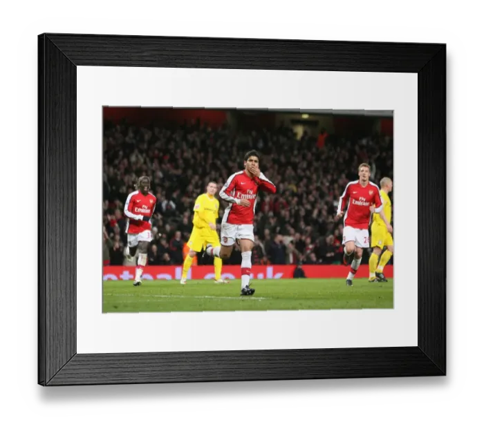 Framed Print : Eduardo celebrates scoring the 3rd Arsenal goal