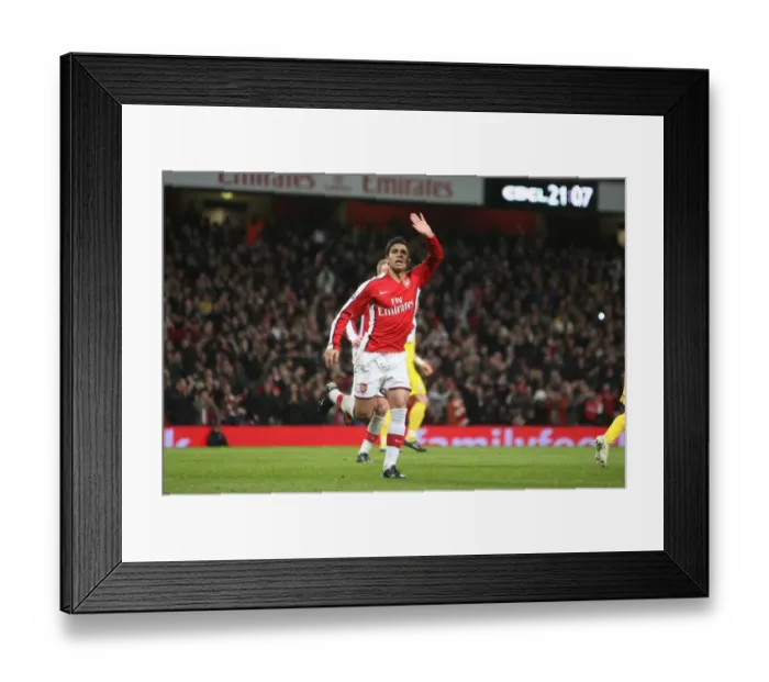 Framed Print : Eduardo's Hat-Trick: Arsenal's 4-0 Victory Over Cardiff City, FA Cup Fourth Round Replay