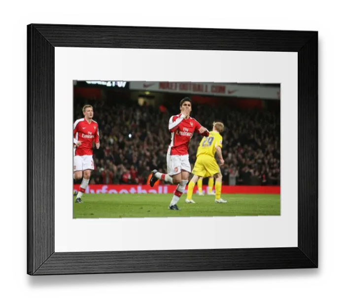 Framed Print : Eduardo's Hat-Trick: Arsenal's Dominant 4-0 FA Cup Victory Over Cardiff City