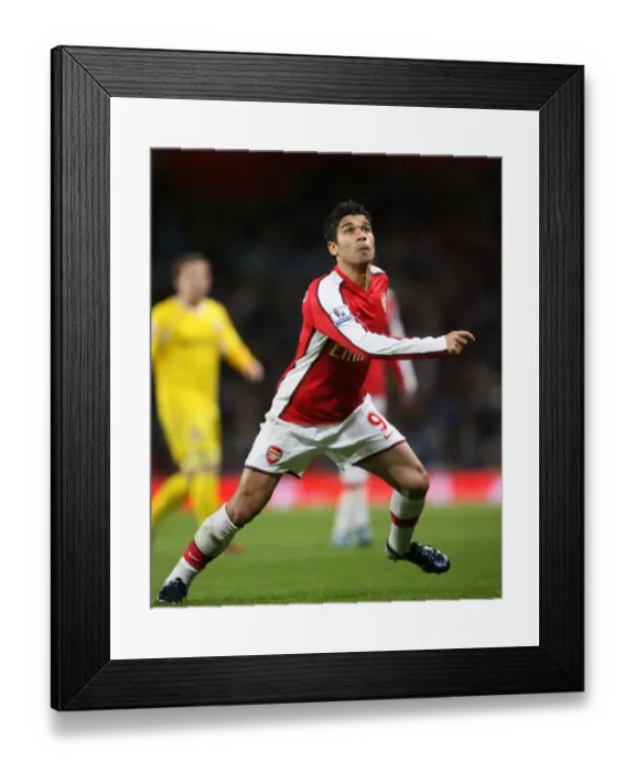 Framed Print : Arsenal's Eduardo Scores Brace: 4-0 FA Cup Victory Over Cardiff City
