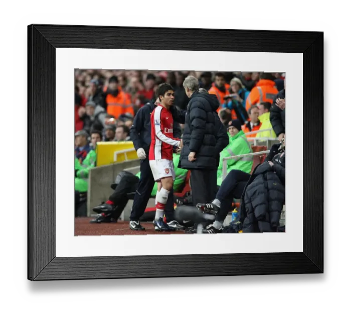 Framed Print : Arsenal manager Arsene Wenger and Eduardo Framed Print : Arsenal manager Arsene Wenger and Eduardo