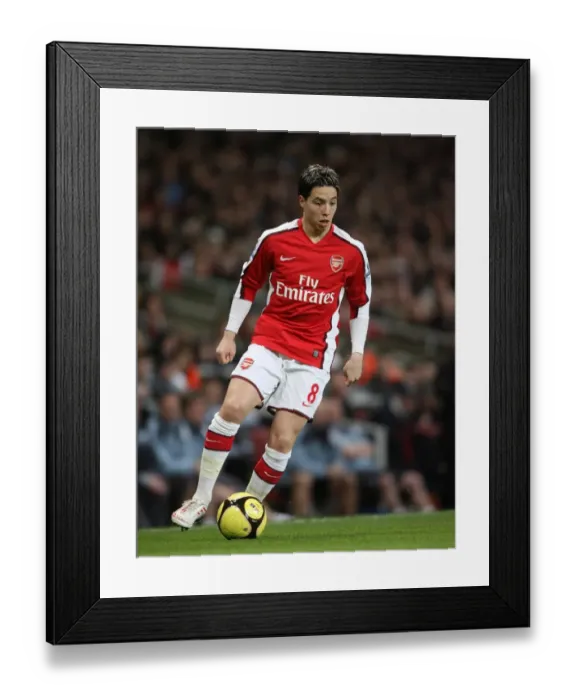 Framed Print : Arsenal's Samir Nasri Shines: 4-0 FA Cup Victory Over Cardiff City