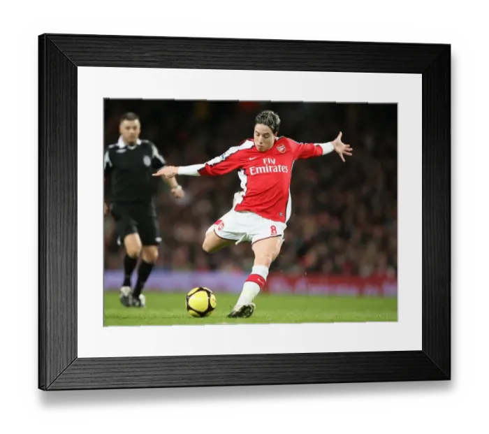 Framed Print : Samir Nasri's Brilliant Performance: Arsenal's 4-0 FA Cup Victory over Cardiff City
