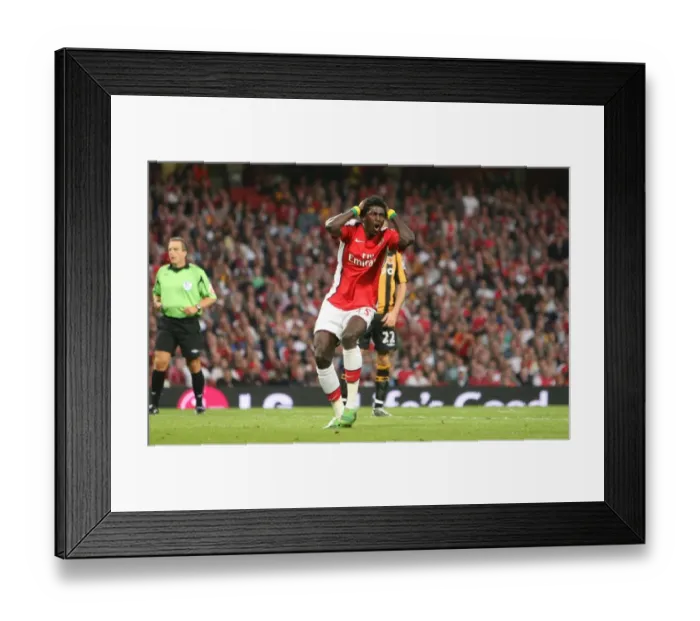 Framed Print : Adebayor's Heartbreaking Goal: Arsenal 1-2 Hull City, 2008