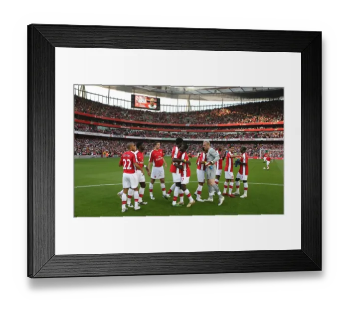 Framed Print : Arsenal players before the match