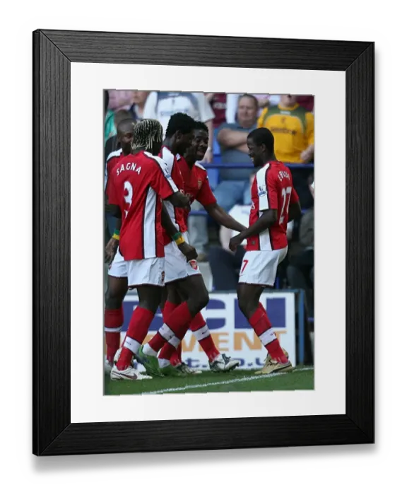 Framed Print : Emmanuel Eboue's Equalizer: Bolton Wanderers vs. Arsenal, Barclays Premier League, 2008-09