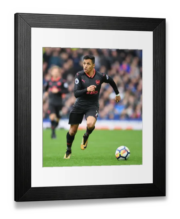 Framed Print : Alexis Sanchez in Action: Arsenal vs Everton, Premier League 2017-18