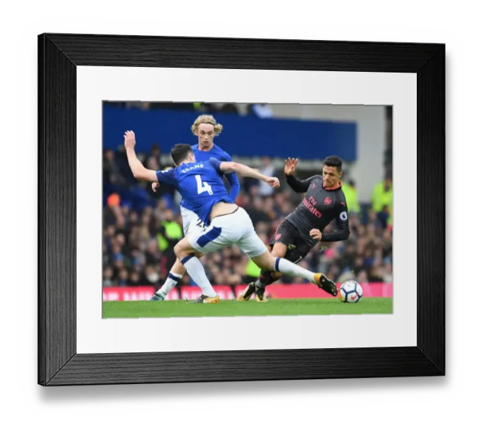 Framed Print : Sanchez vs. Keane: A Premier League Rivalry - Arsenal vs. Everton Showdown (2017)