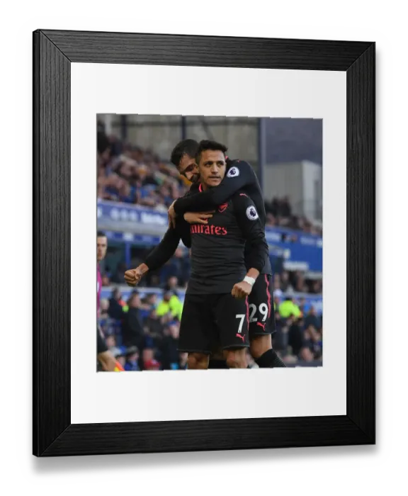 Framed Print : Five-Star Sanchez: Xhaka's Helper as Arsenal Thrash Everton