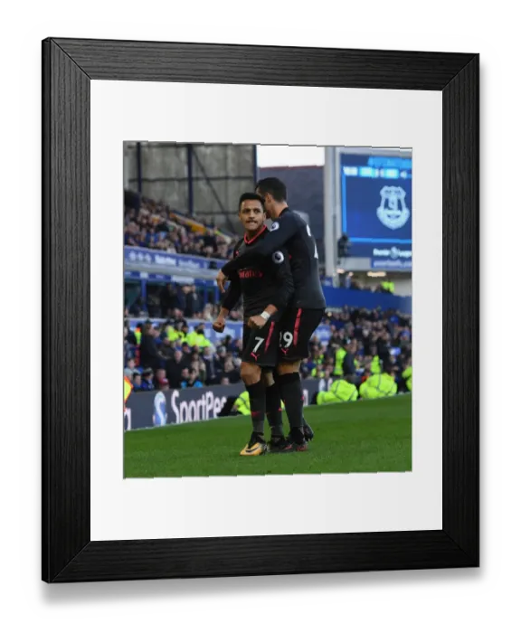 Framed Print : Five-Star Sanchez: Xhaka's Assist as Arsenal Dominate Everton