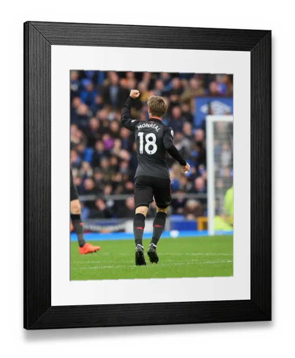 Framed Print : Monreal Scores First: Everton vs Arsenal, Premier League 2017-18 Framed Print : Monreal Scores First: Everton vs Arsenal, Premier League 2017-18
