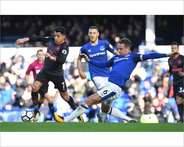 Clash at Goodison Park: Sanchez vs Jagielka, Everton vs Arsenal, Premier League 2017-18