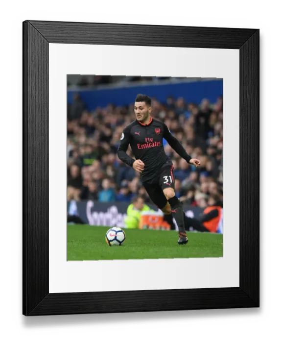 Framed Print : Sead Kolasinac in Action: Everton vs. Arsenal, Premier League 2017-18 Framed Print : Sead Kolasinac in Action: Everton vs. Arsenal, Premier League 2017-18