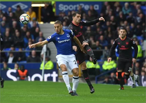 Xhaka vs Vlasic: Intense Battle at Goodison Park - Everton vs Arsenal, Premier League 2017-18