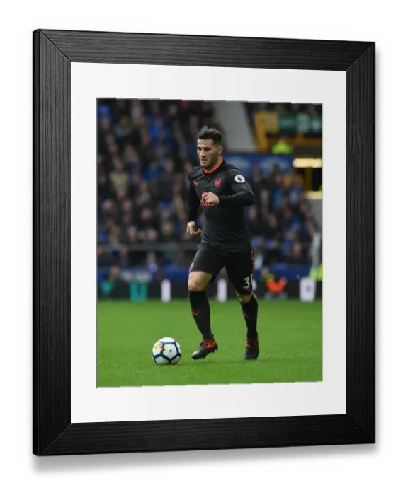 Framed Print : Sead Kolasinac: In Action Against Everton, Premier League 2017-18 Framed Print : Sead Kolasinac: In Action Against Everton, Premier League 2017-18