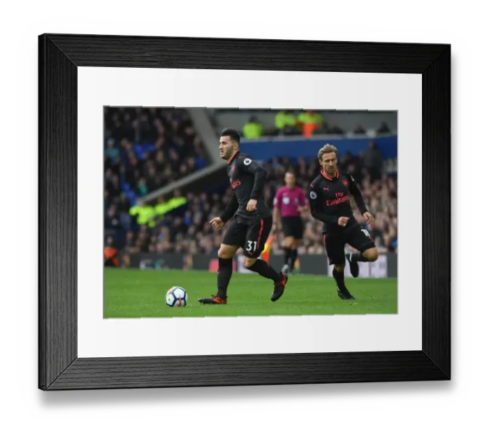 Framed Print : Sead Kolasinac and Nacho Monreal: Focused During Everton vs Arsenal Premier League Clash (2017-18) Framed Print : Sead Kolasinac and Nacho Monreal: Focused During Everton vs Arsenal Premier League Clash (2017-18)
