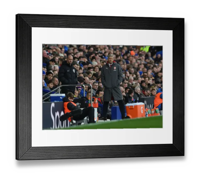 Framed Print : Arsene Wenger at Goodison Park: Everton vs. Arsenal, Premier League 2017-18 Framed Print : Arsene Wenger at Goodison Park: Everton vs. Arsenal, Premier League 2017-18