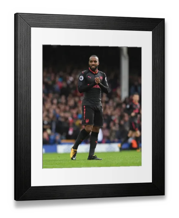 Framed Print : Alexandre Lacazette in Action: Everton vs Arsenal, Premier League 2017-18 Framed Print : Alexandre Lacazette in Action: Everton vs Arsenal, Premier League 2017-18