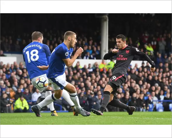Xhaka vs Vlasic-Sigurdsson: Intense Battle at Goodison Park - Everton vs Arsenal, Premier League 2017-18
