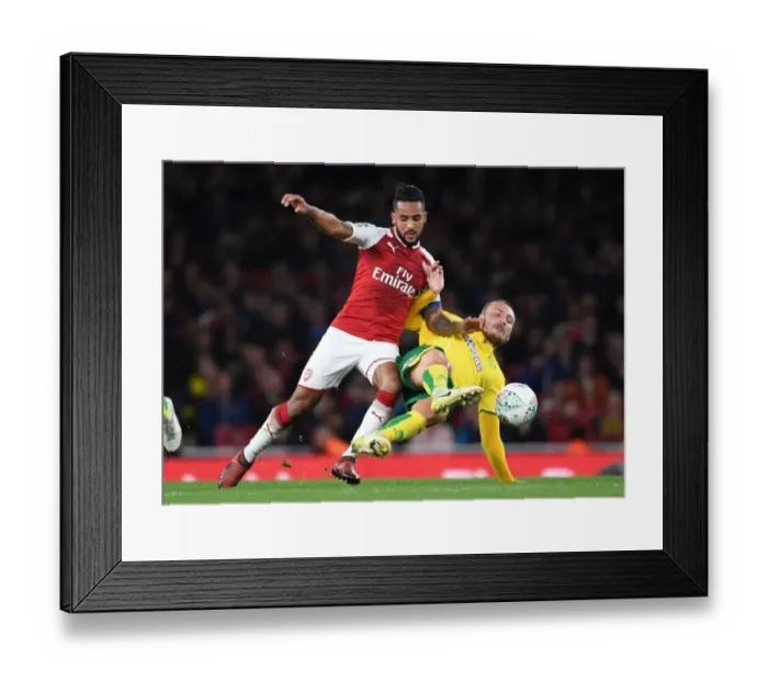 Framed Print : Arsenal vs Norwich: Walcott vs Trybull in Carabao Cup Clash