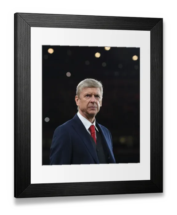 Framed Print : Arsene Wenger: Arsenal Manager Before Arsenal vs. Norwich City, 2017-18