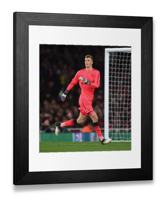 Framed Print : Matt Macey of Arsenal in Carabao Cup Action against Norwich City