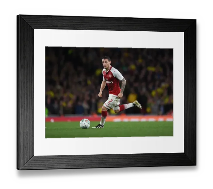 Framed Print : Mathieu Debuchy in Action: Arsenal vs Norwich City, Carabao Cup 2017-18