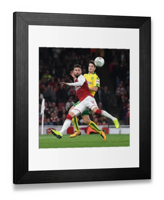 Framed Print : Arsenal vs Norwich: Giroud vs Klose in Carabao Cup Clash