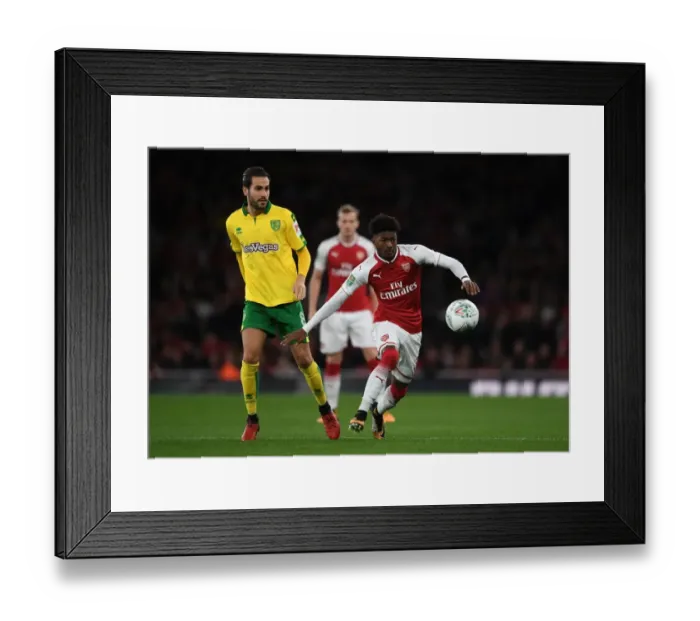 Framed Print : Maitland-Niles vs. Vrancic: A Carabao Cup Showdown
