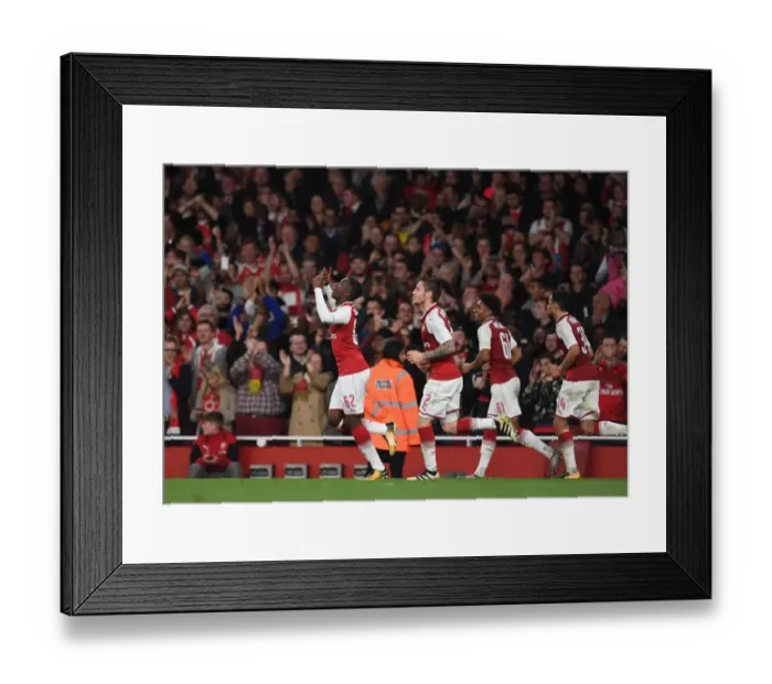 Framed Print : Eddie Nketiah Scores First Goal for Arsenal: Arsenal 1-0 Norwich City, Carabao Cup 2017-18