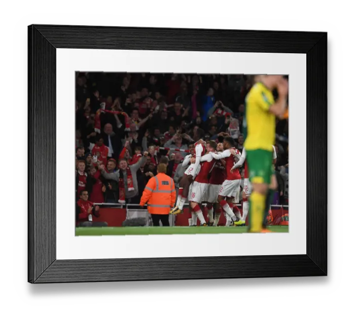 Framed Print : Eddie Nketiah Scores Brace: Arsenal vs Norwich City - Carabao Cup Fourth Round, 2017-18
