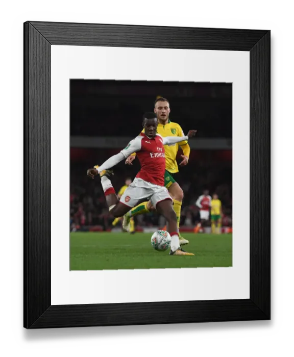 Framed Print : Arsenal's Eddie Nketiah Faces Off Against Norwich's Tom Trybull in Carabao Cup Showdown Framed Print : Arsenal's Eddie Nketiah Faces Off Against Norwich's Tom Trybull in Carabao Cup Showdown
