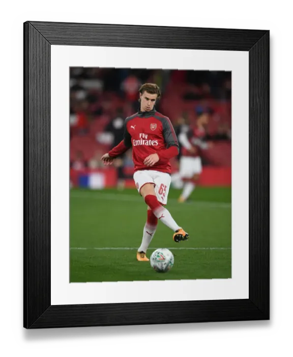 Framed Print : Ben Sheaf Gears Up: Arsenal vs Norwich City, Carabao Cup Fourth Round