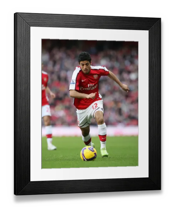 Framed Print : Carlos Vela: Arsenal's Silent Striker at Emirates Stadium in 0:0 Draw Against Sunderland, 2009