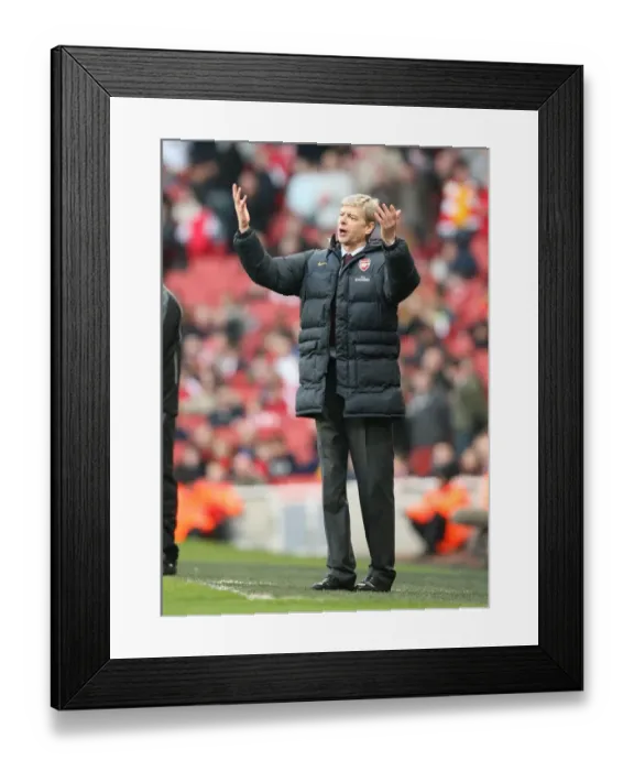Framed Print : Arsene Wenger at the 0-0 Stalemate against Sunderland, Barclays Premier League, Emirates Stadium, 2009 Framed Print : Arsene Wenger at the 0-0 Stalemate against Sunderland, Barclays Premier League, Emirates Stadium, 2009