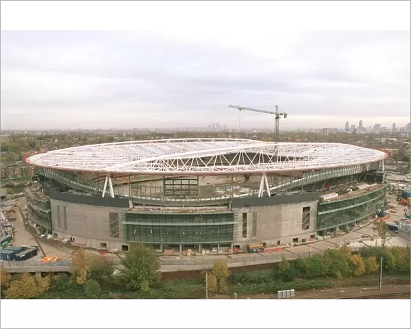 Emirates Stadium photographed from the Harvist Estate