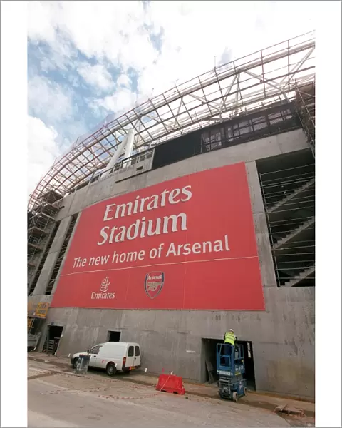 Construction Progress at Emirates Stadium, London, 2005
