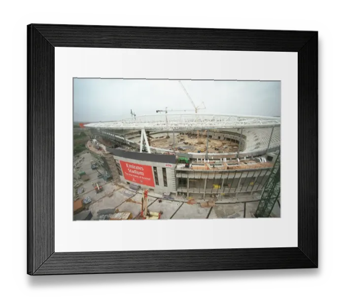 Framed Print : A Bird's Eye View of Emirates Stadium: Construction Progress Framed Print : A Bird's Eye View of Emirates Stadium: Construction Progress