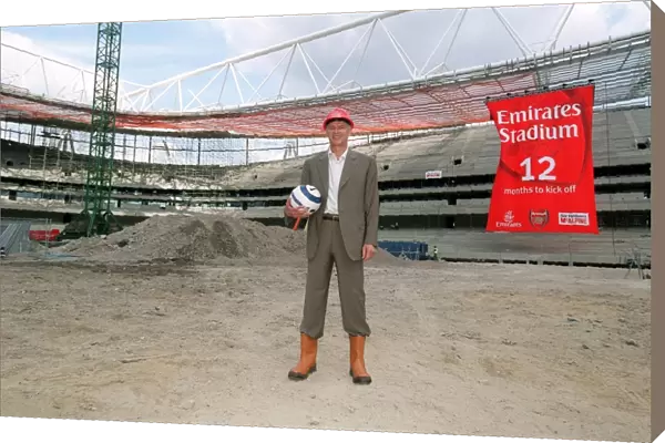 Arsene Wenger at Emirates Stadium Topping Out Ceremony, August 2005