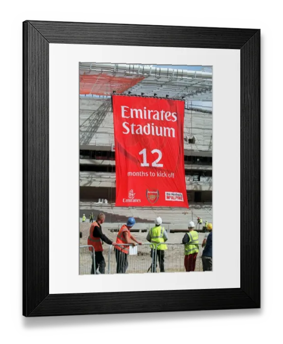Framed Print : Emirates Stadium Topping Out: Arsenal's New Home in Islington, London, August 2005